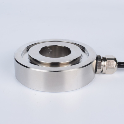 10-200kn Ring Force Sensor 1.5mv / V خلية تحميل من الفولاذ المقاوم للصدأ